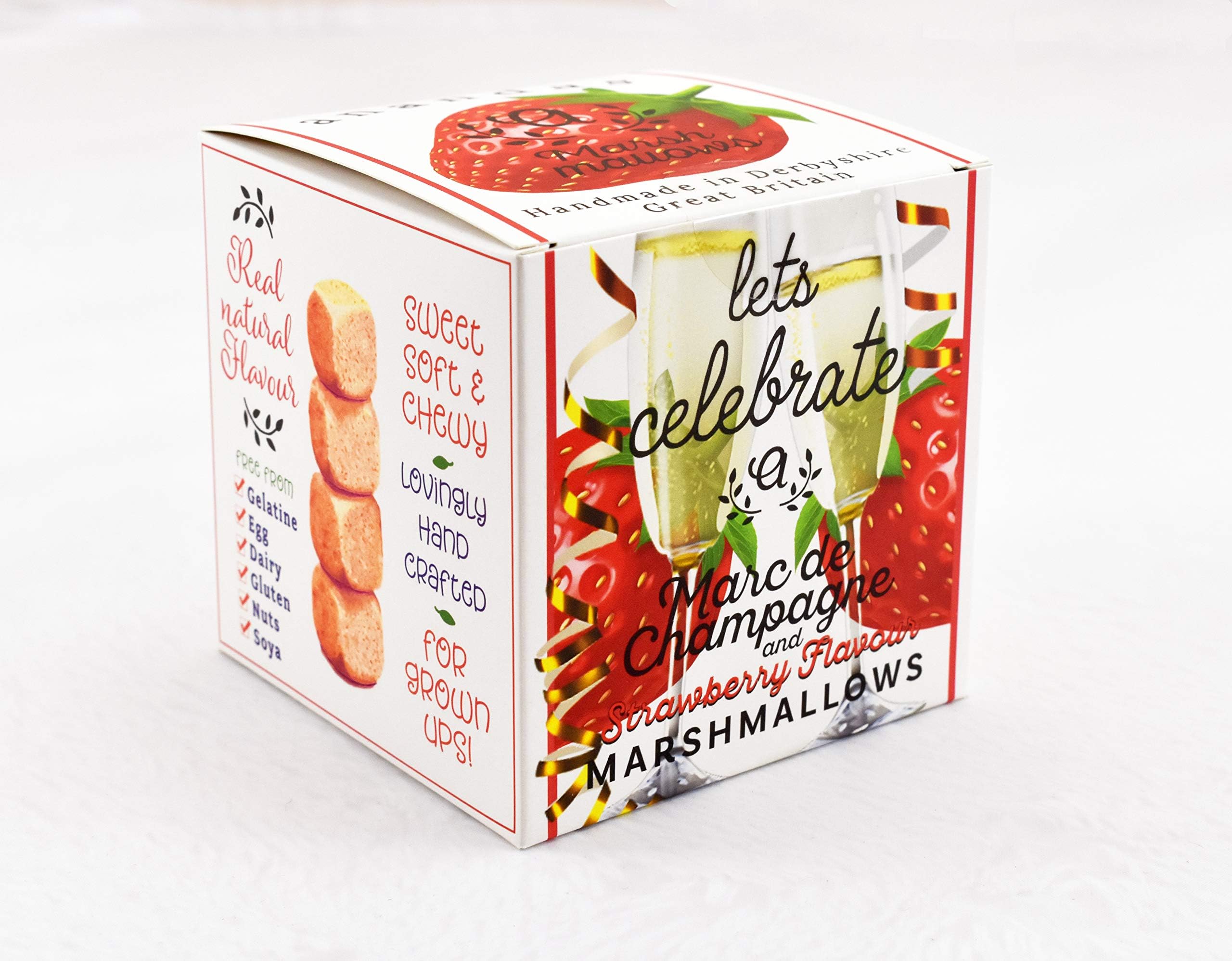 Ananda's Vegetarian & Vegan Marc de Champagne & Strawberry Marshmallows 80g