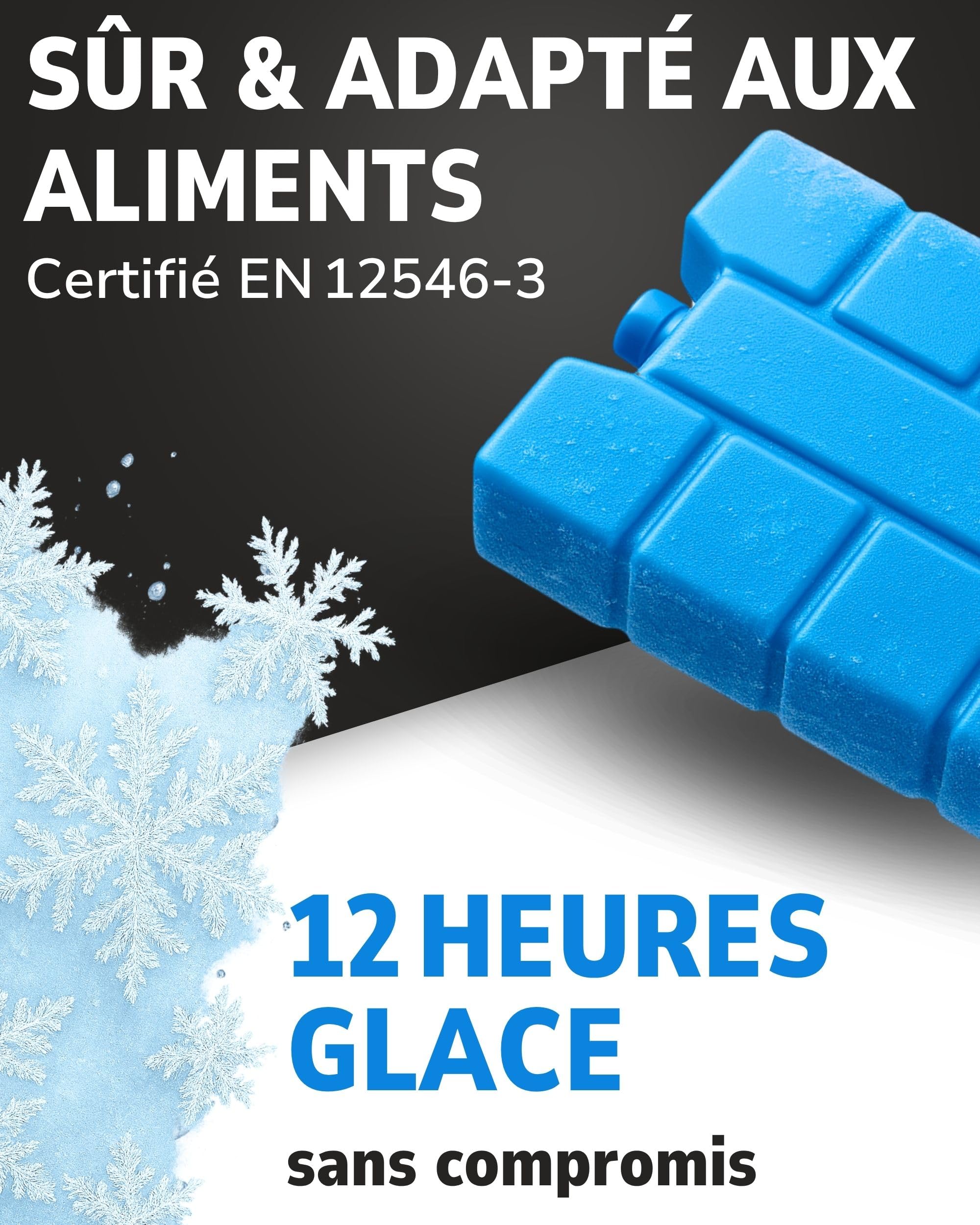 ToCi Lot de 2 à 16 blocs réfrigérants de 200 ml chacun - Éléments réfrigérants compacts pour sac isotherme et glacière - Réutilisables sans BPA - Jusqu'à 12 h de refroidissement - Qualité européenne