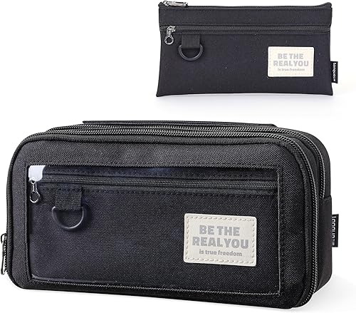 Miniatura 7 de Estuche para lápices, 2 en 1, de gran capacidad, con cremallera duradera, bonita bolsa para lápices para niñas, adolescentes y mujeres, organizador