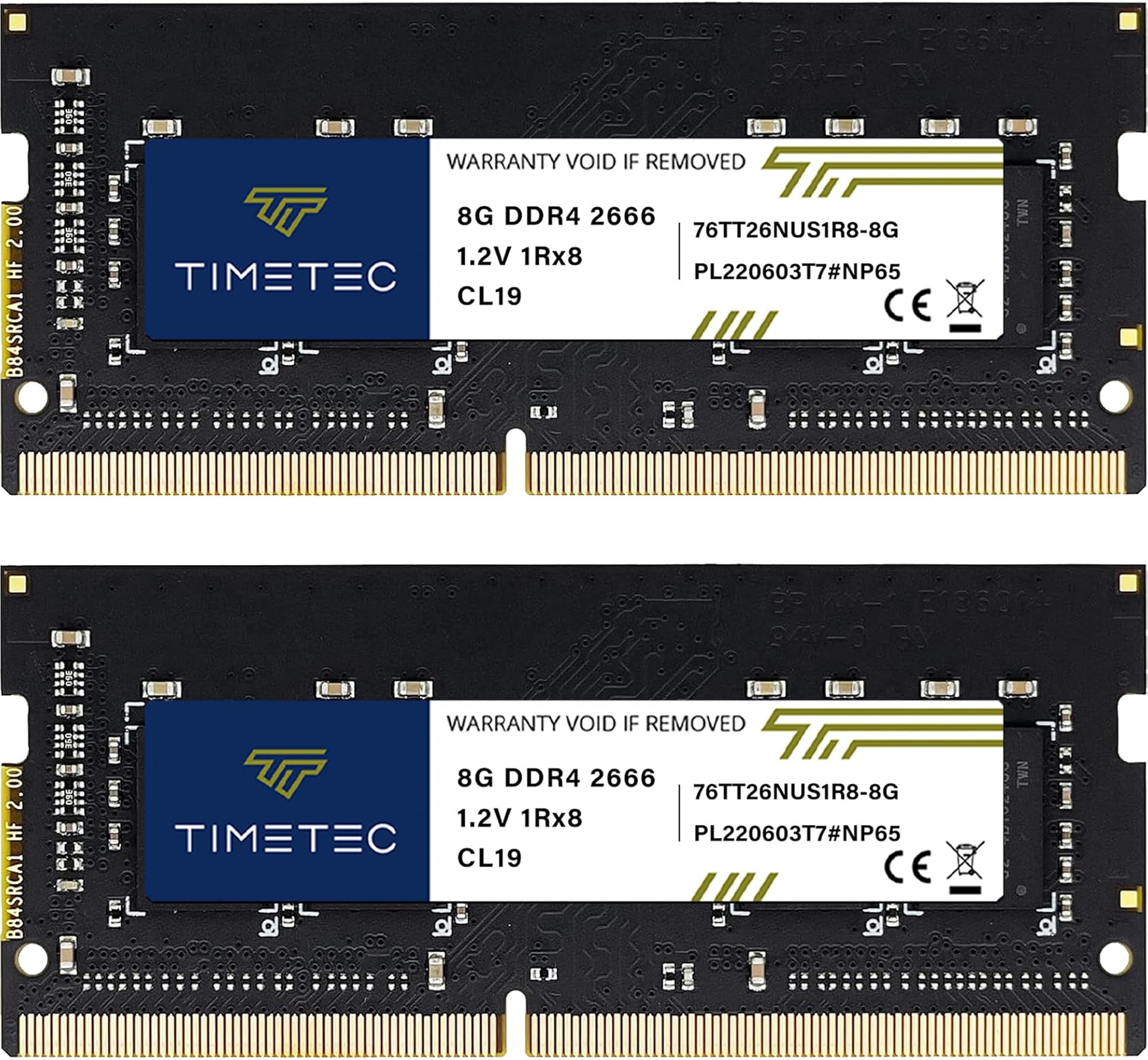 Timetec Advanced 16GB KIT (2x8GB) DDR4 2666MHz (PC4-2666V) PC4-21300 SODIMM Laptop RAM – 260-Pin 1.2V CL19 Non-ECC Unbuffered Memory Module for Laptop, Notebook, Mini PC, All-in-One