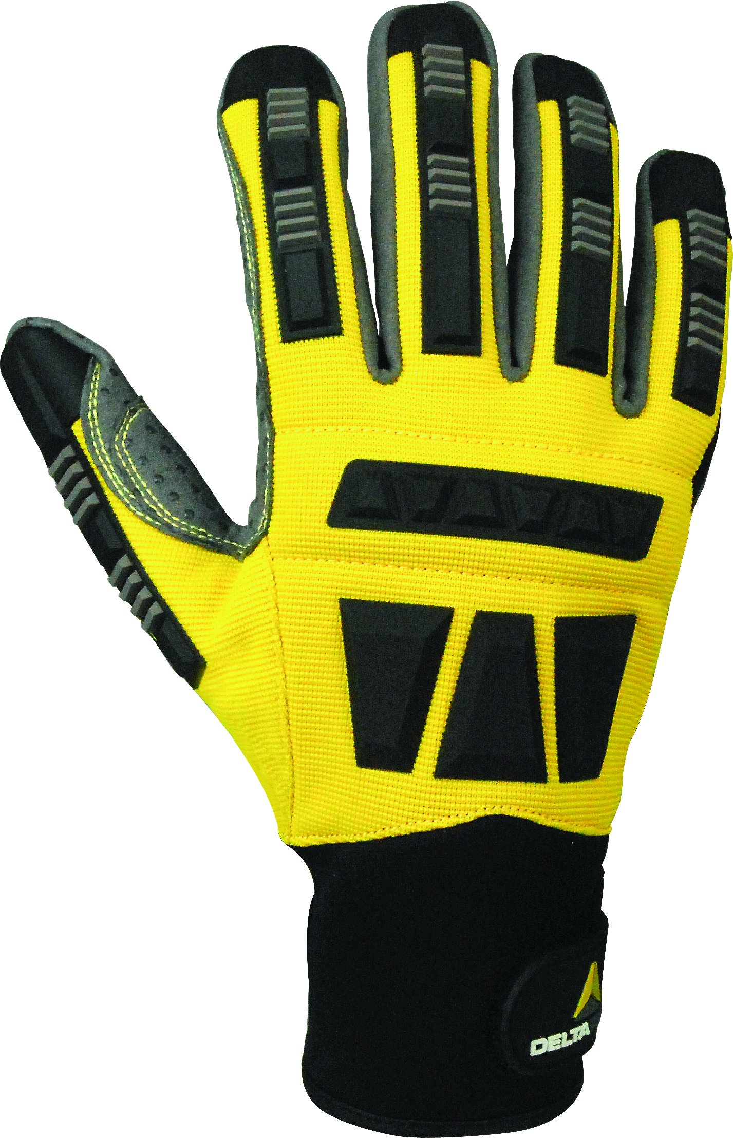Elvex Delta Plus Deltaplus VV900JA11 Safety Gloves - Polyester/Polyamide - Sz Capacity, Volume, Polyester/Polyurethane/Polyamide, 11, Yellow