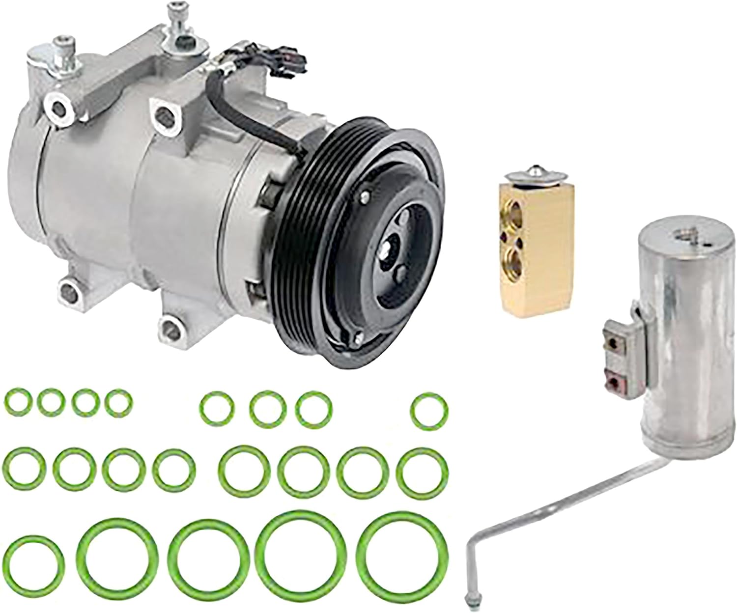 APDTY 133837 AC Air Conditioning Compressor Kit w/ Reciever Accumulator