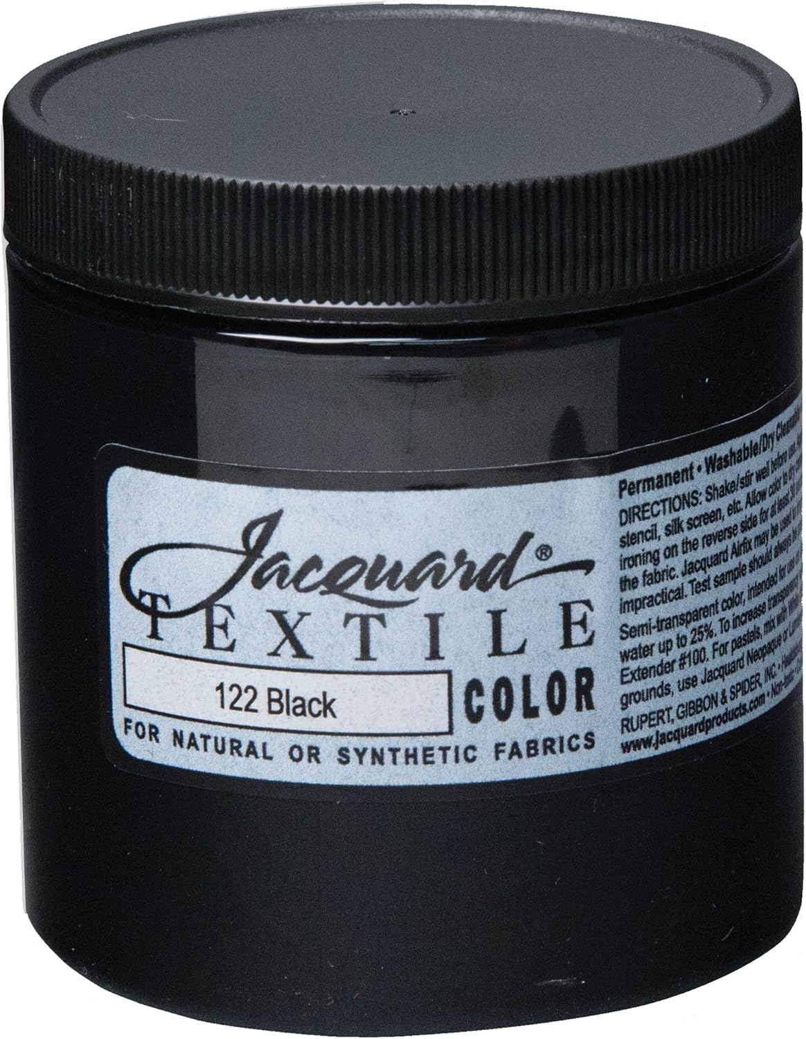 Jacquard Fabric Paint for Clothes 8 Oz Textile Color Black Leaves
