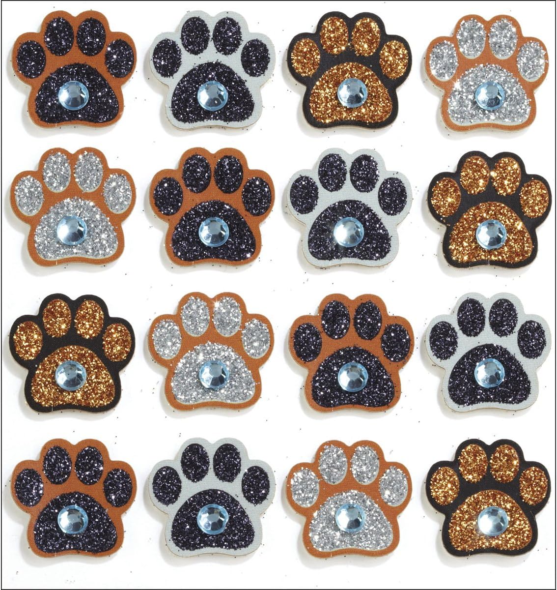 Jolee's Boutique Repeats Dimensional Stickers, Paw Prints