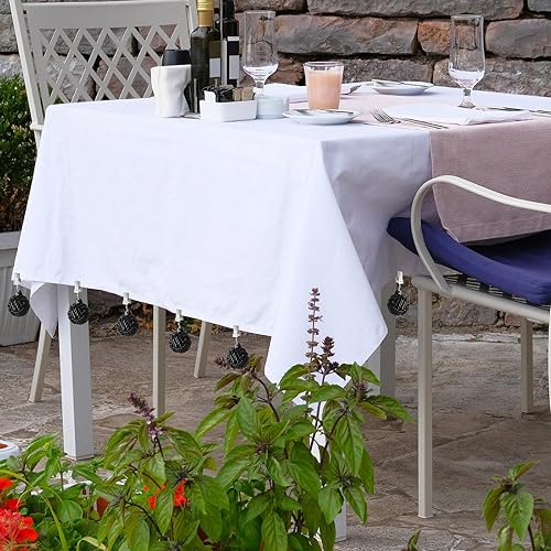 Miniatura 7 de Tioncy 24 piezas de pesos para cortinas al aire libre, mantel, pesos, bola pesada, resina, hierro fundido, soporte para muebles, colgante para el