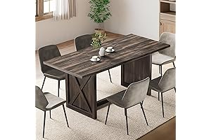 YITAHOME Farmhouse Rectangular Dining Table - 6 Foot Dining Table with Rustic Wood Texture