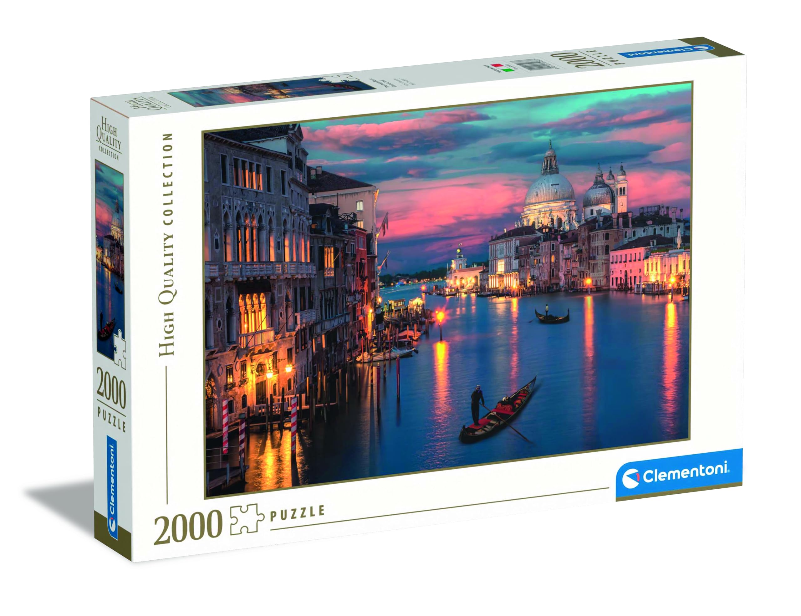 Clementoni Jigsaw Puzzle Collection, The Magnificent Grand Canal 2000 Pieces, Compact Box, Puzzle For Adults 14-99 Years