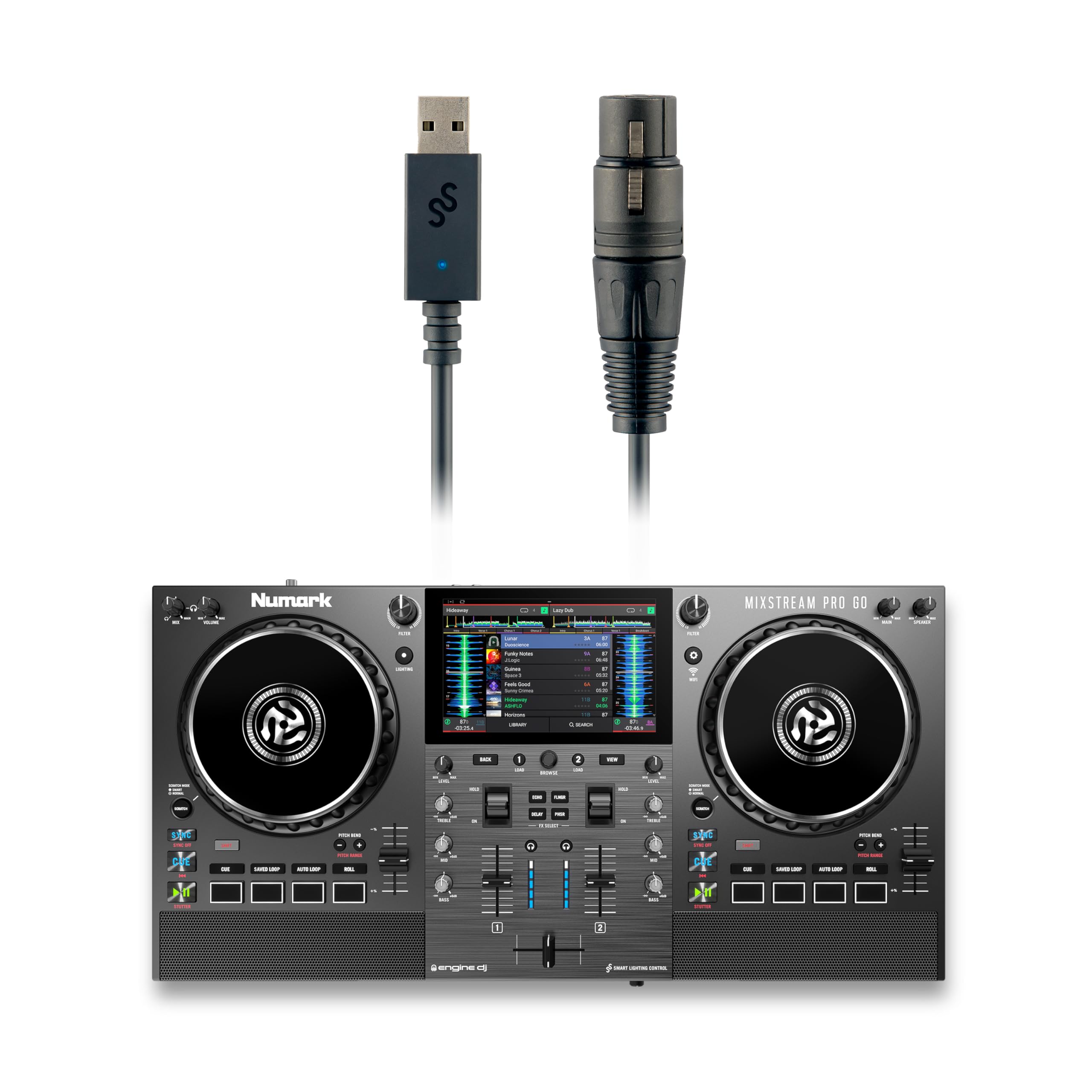 Numark Mixstream Pro Go DJ Controller and DMX Interface for Live