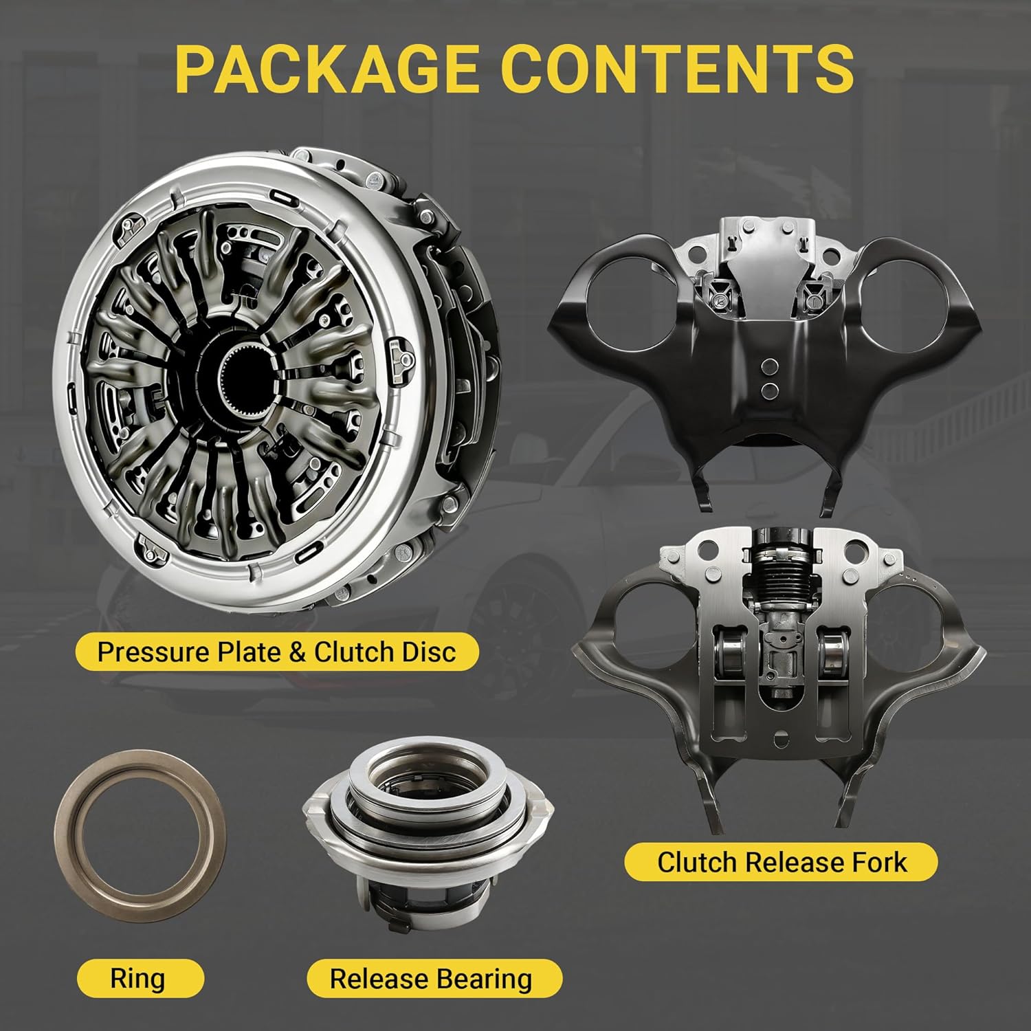 Automatic Dual Clutch Transmission Kit with Dual Clutch Transmission Fork, Fit for Hyundai Veloster 2012 2013 2014 2015 2016 2017, L4 1.6L Replace # 41200-2A001, 412002A001, 41470-2A000, 412002A000