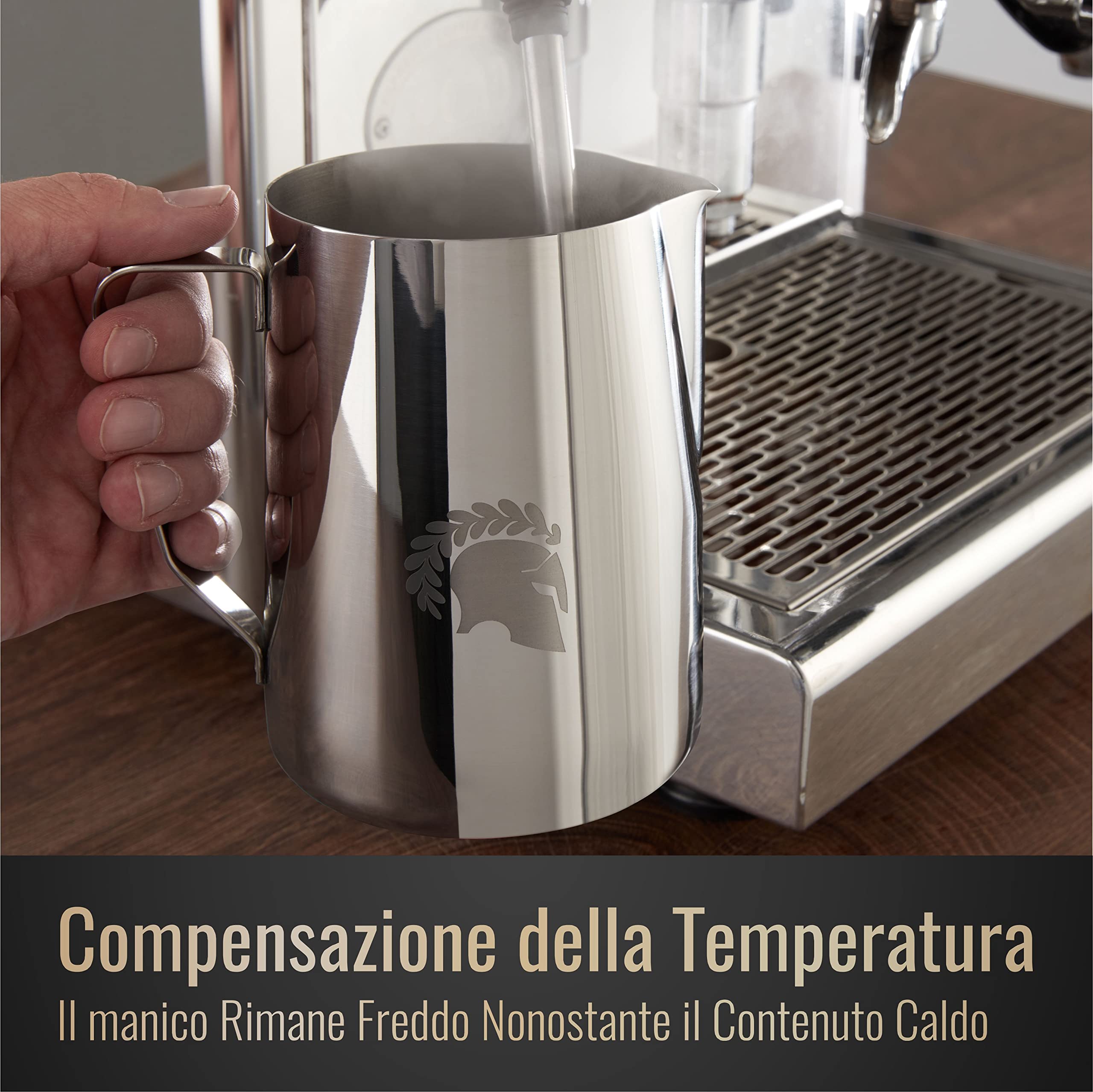 Barista Legends® Bricco latte in acciaio inox 1000ml con beccuccio speciale Latte Art - Bollitore latte lucida - Bricco latte professionale acciaio inox per baristi - Accessori per baristi…
