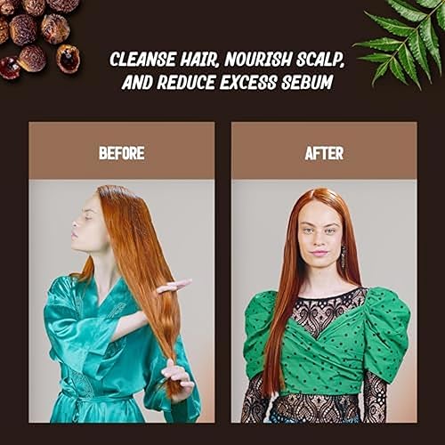 Miniatura 4 de Champú – Champú nutritivo diario – Neem y Reetha infundido – Adecuado para todo tipo de cabello – Hidratante, fortalecimiento y protección ligera –