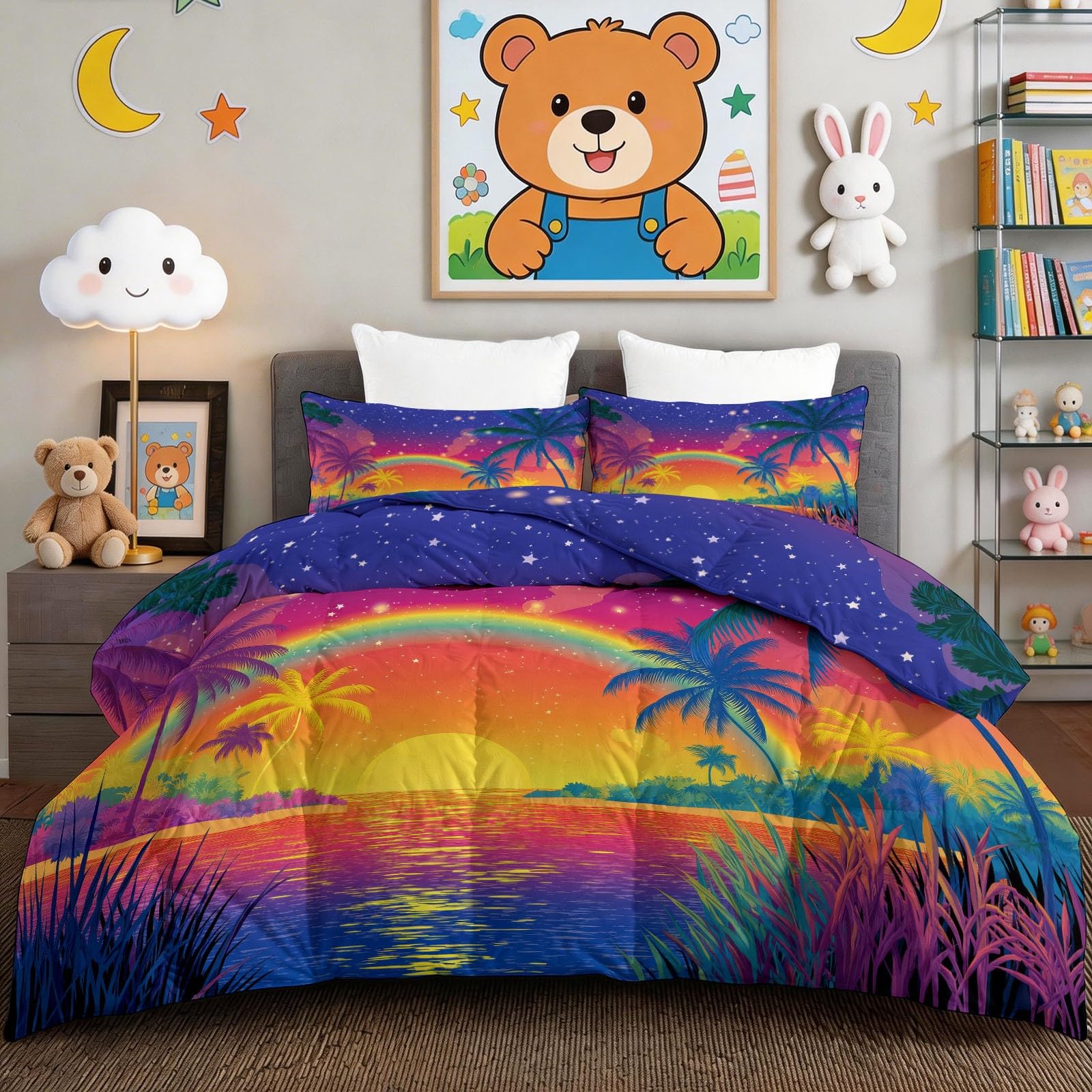 Couette Réversible Légère et Chaude 200x200 Violette pour Lit 2 Personnes