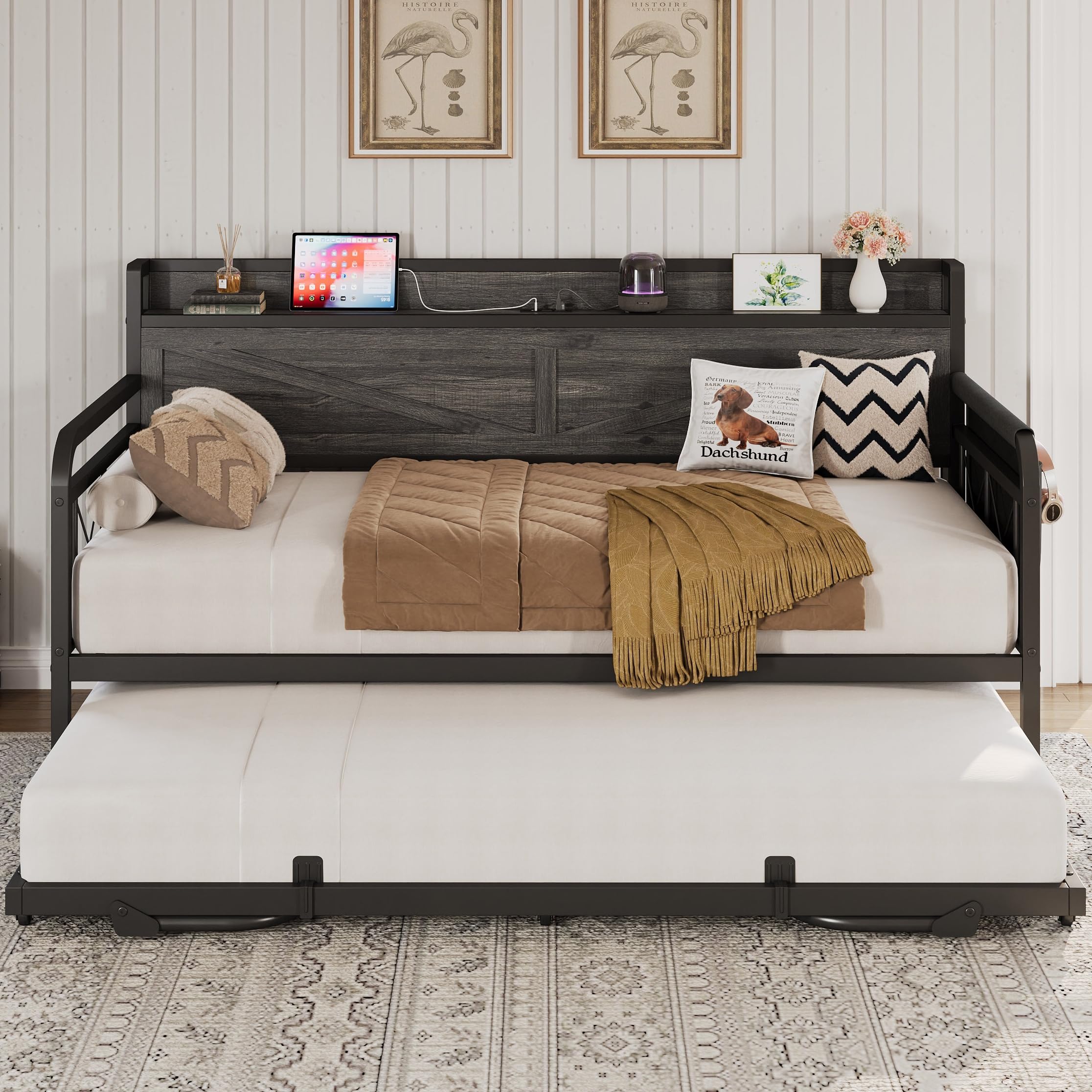 LIKIMIO Pop Up Trundle Bed
