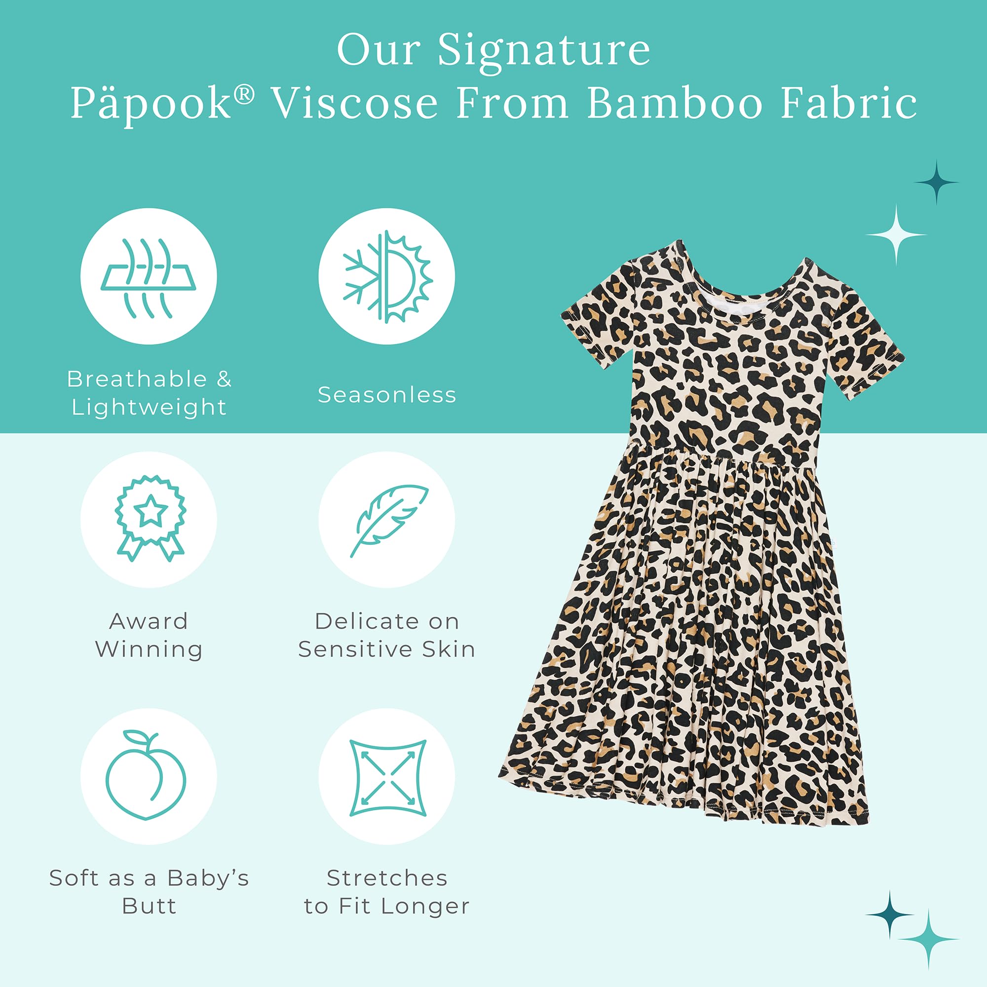 Posh Peanut Little Girls Dresses - Ruffled Toddler Twirl Dress & Summer Clothes for Girls Made with Viscose from Bamboo