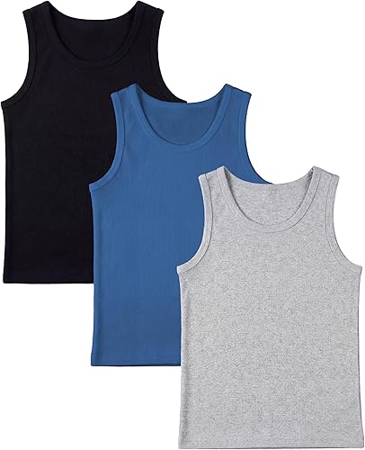 Miniatura 9 de Andrew Scott Basics - Camiseta deportiva sin mangas para niño, camisetas sin mangas de algodón para niños, varios paquetes