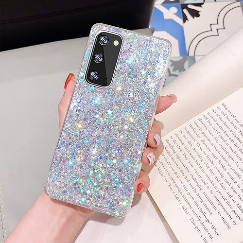 Miniatura 4 de AmazFCCY Funda para Galaxy S23 Plus con purpurina, bonita funda de goma TPU transparente reflectante para niñas y mujeres, funda protectora para