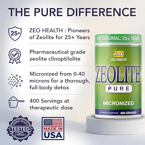 Miniatura 2 de Zeolite Pure Limpieza desintoxicante de cuerpo completo para mujeres, hombres y adultos Apoya la energía, la salud intestinal, la claridad