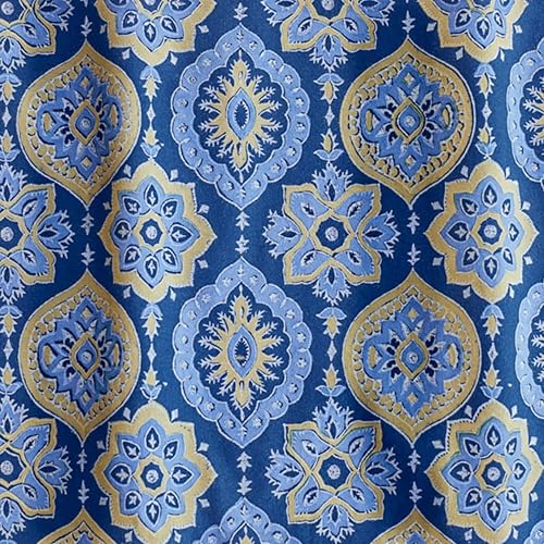 Miniatura 8 de Mantel redondo estampado a mano  Versalles blanco  Principal lujoso 100% algodón, lavable, para decoración del hogar, cocina, café o mesa de comedor