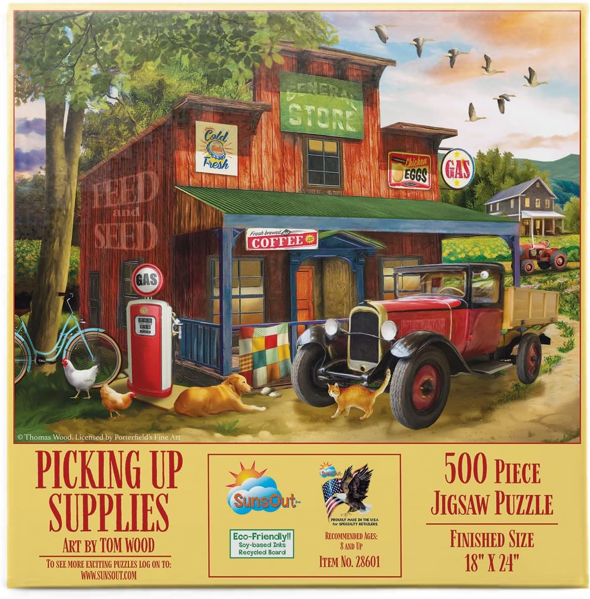 SUNSOUT INC - Picking Up Supplies - 500 pc Jigsaw Puzzle by Artist: Tom Wood - Finished Size 18" x 24" - MPN# 28601