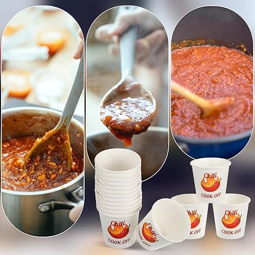 Miniatura 6 de Uiifan 300 vasos de papel desechables de 3 onzas para cocinar, tazas de baño desechables, tazas de café expreso blanco de chile, vasos de papel para
