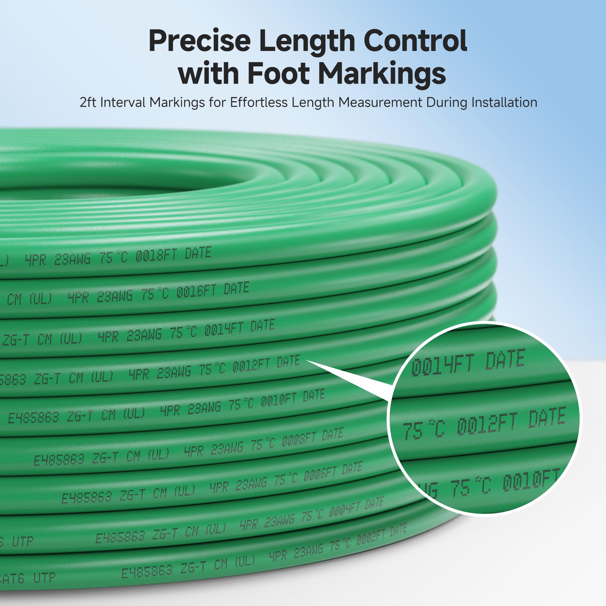 Cable Matters Câble Ethernet Cat6 305M Bobine Vert - Cuivre de 100%