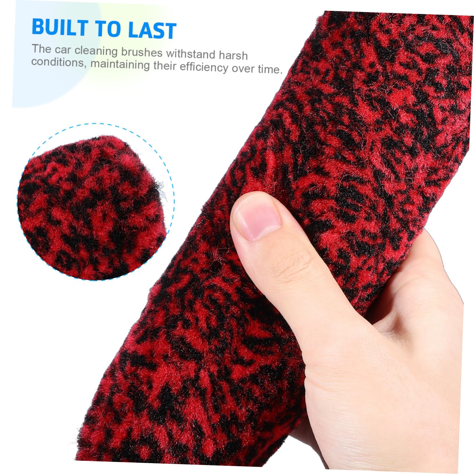 Cabilock 3 Series Cepillo De Limpieza De Neumáticos Depurador De Llantas Fuerza Fregar Lavar Limpiador Auto Detallado Cepillo De Rueda Chico Herramientas De Limpieza Rojo Lana 3 Piezas*3