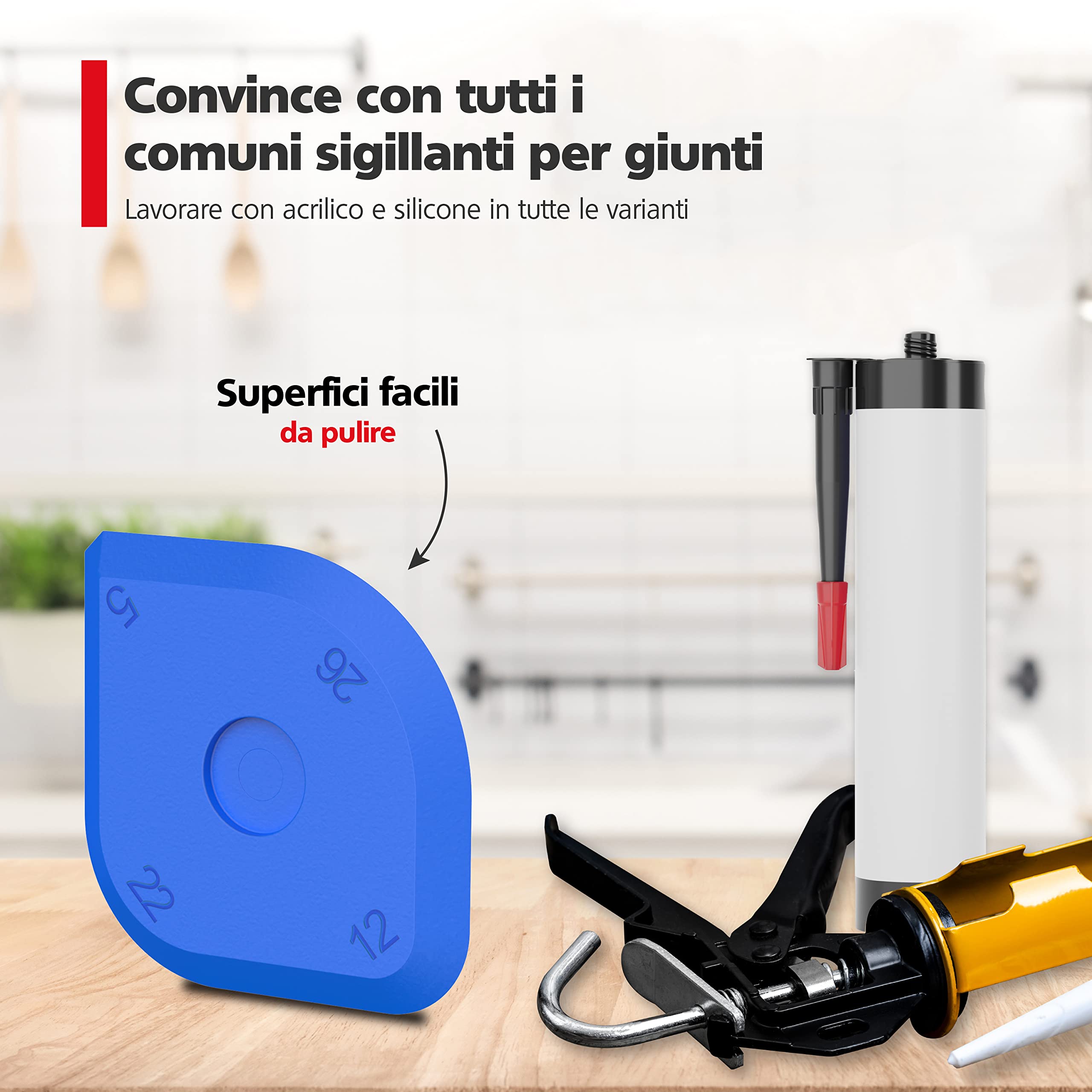 Kit 5 Spatole Per Stuccatura Professionale - Per Sigillanti Silicone E Acrilico, Lisciatura Perfetta - Foto 4