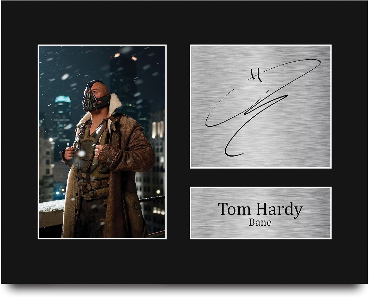 HWC Trading Bane Tom Hardy The Dark Knight Rises Batman Gifts Printed Signed Autograph Picture for Movie Memorabilia Fans - US Letter (ID-009023)