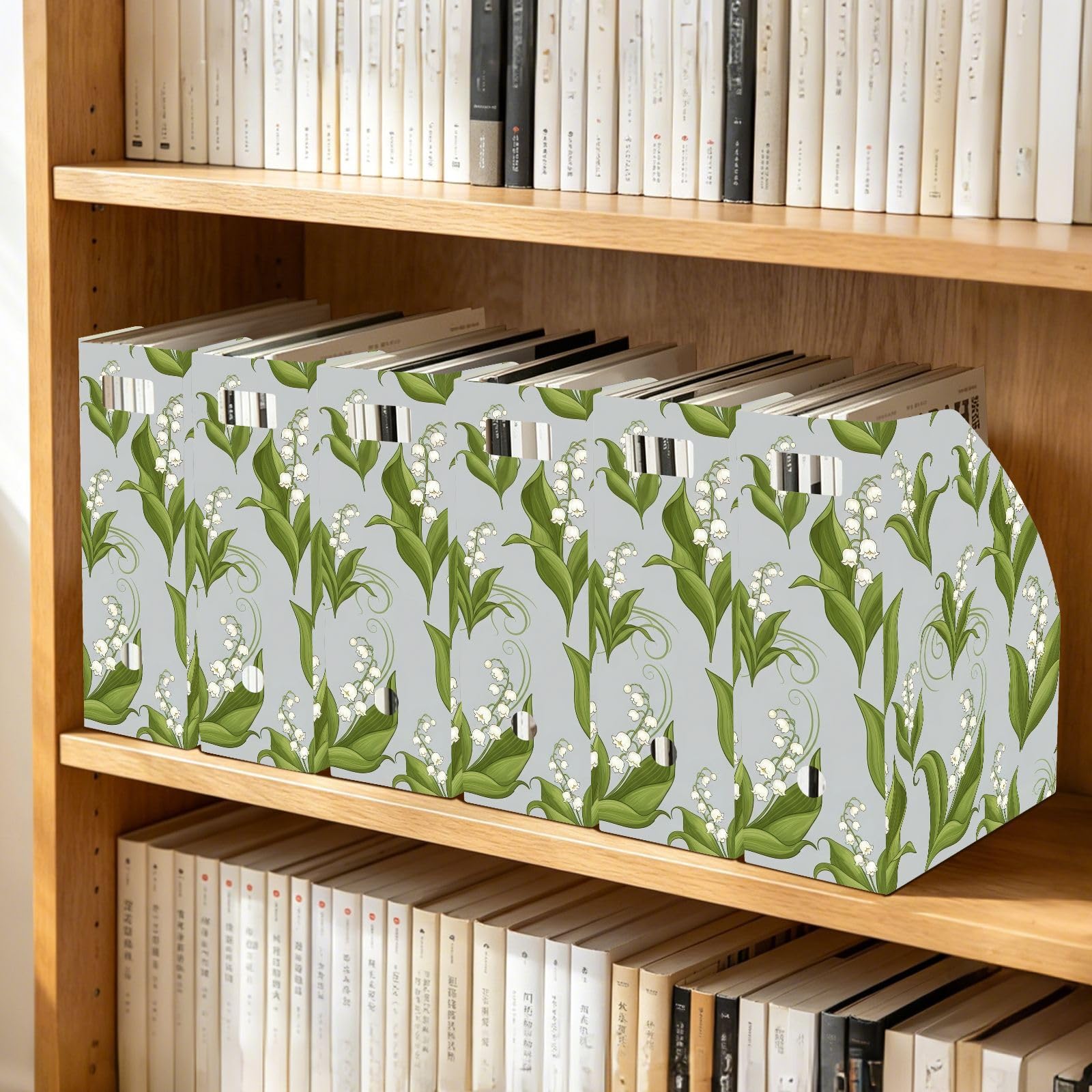 Dokumentenmappe, Blumenmuster, Weiß, für Büro