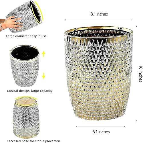 Miniatura 7 de Juego de accesorios de baño de 5 piezas, incluye basura, soporte para cepillos de dientes, vaso para cepillo de dientes, dispensador de jabón,