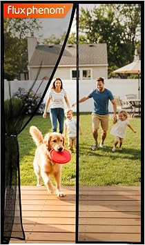 40% off: Flux Phenom Magnetic Screen Door - Bugs Out, Breeze in - 9min Install Auto-Sealing Heavy …