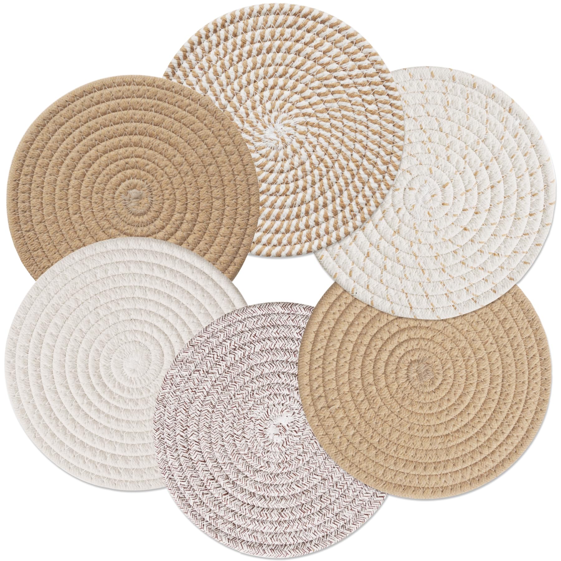 Sottopentola per piatti caldi, sottopentola da 20 cm per pentole e padelle calde, spesso resistenti al calore, sottopentola per piatti caldi, presine per cucina, cuscinetti caldi essenziali da cucina