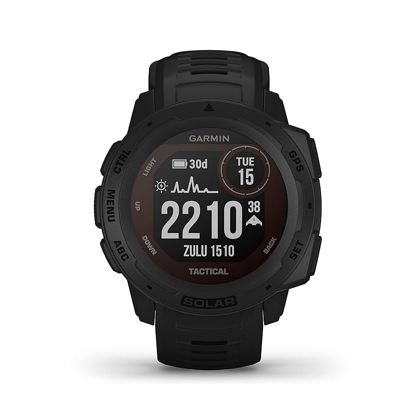 Immagine del prodotto Garmin Instinct Solar Tactical Smartwatch Gps Ultra Resistente con Ricarica Solare, Cardio, App Multisport e Funzioni Tattiche, Nero (Ricondizionato)