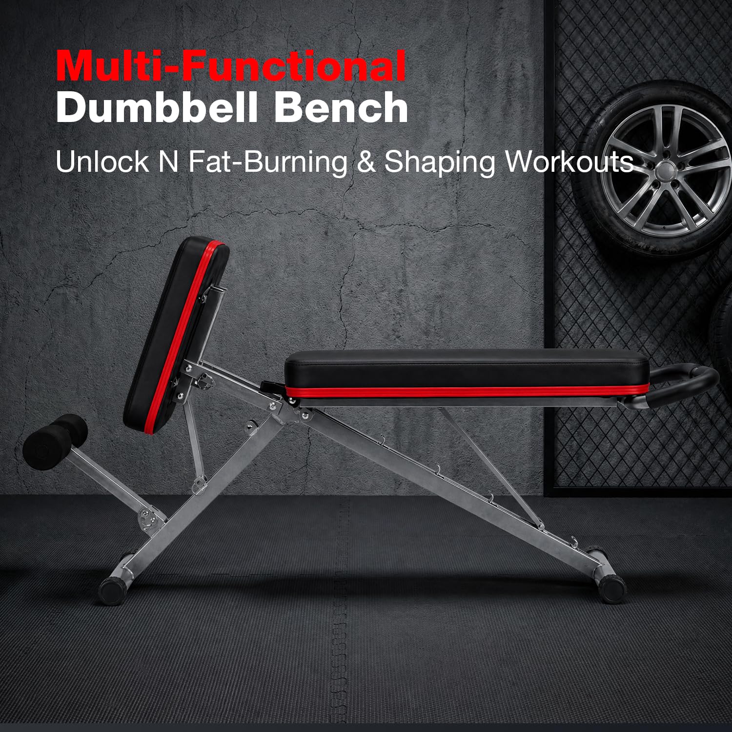 Adjustable Exercise Chair for Home Gym – Foldable Back Extension Bench for Core, Hip & Lower Back Workout – Multi-Functional Hyperextension Bench for Full-Body Exercise（with Illustrated Training Action Guide）