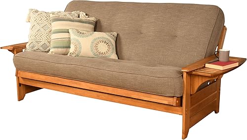 Miniatura 20 de Kodiak Furniture Futón Phoenix de tamaño completo con acabado de nuez, silla Oregon Trail Sillín Oregon Trail,Marco solamente/sin