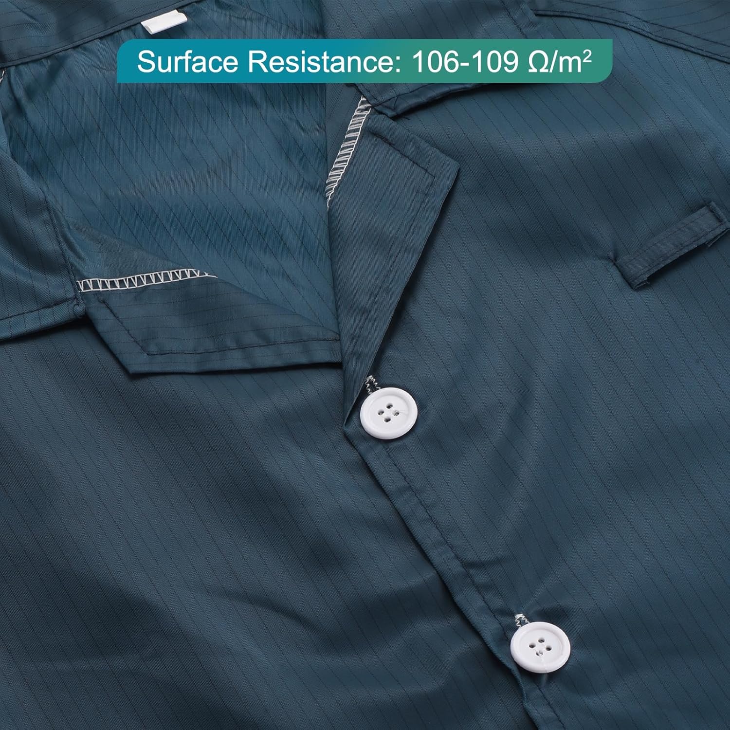 MECCANIXITY ESD Lab Coat Anti Static Clothing Science with Cuff Lapel Collar Wear Uniform Work for Men Women - Image 5