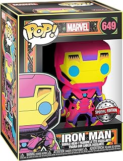 48846 POP Marvel: Black Light-Iron Man, Multicolour