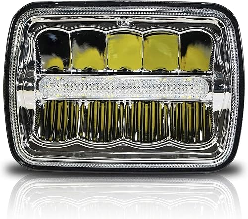 Miniatura 2 de Faros delanteros LED de 5 x 7, 7 x 6, chip Osram Angel Eye DRL, haz sellado de repuesto para H6054 6054 Jeep Wrangler YJ Cherokee XJ Chevy Express