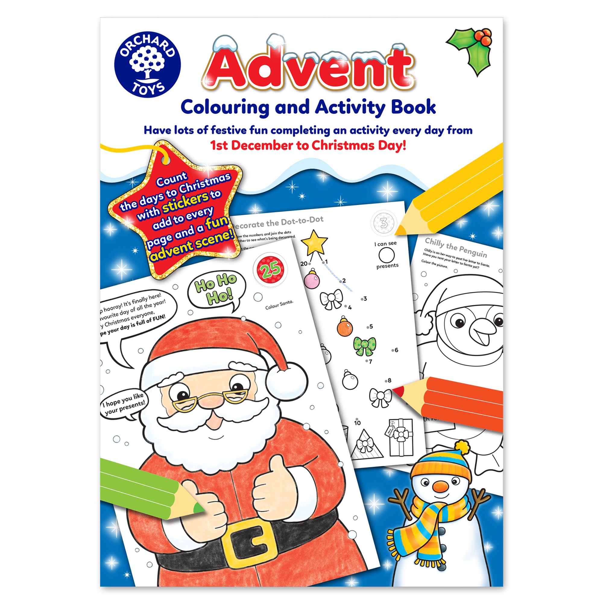 Orchard Toys Advent Colouring and Activity Book, 29.7x21cm