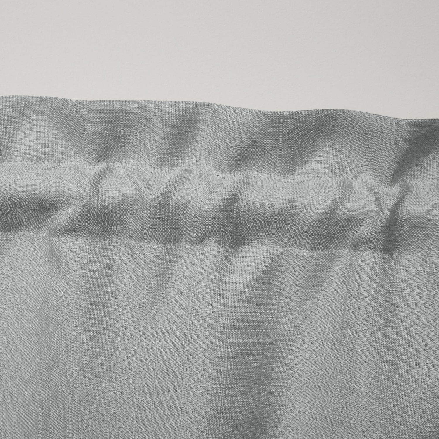 EXCLUSIVE HOME Loha Light Filtering Rod Pocket Scalloped Valance, 54"x16", Dove Grey image 3