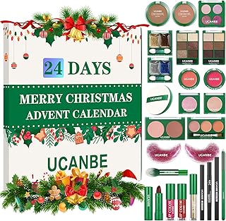 Makeup Advent Calendar 2025, 24 Days Christmas Makeup Gift Set for Adult Women & Teen Girls, UCANBE 2025 Xmas Countdown Calendar Beauty & Cosmetics Holiday Surprise Make Up Gift Kits for Women Full Kit