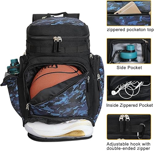 Miniatura 2 de Bolsa de mochila de baloncesto Con compartimento grande para zapatos y bolas, mochila de fútbol, bolsa de mochila deportiva