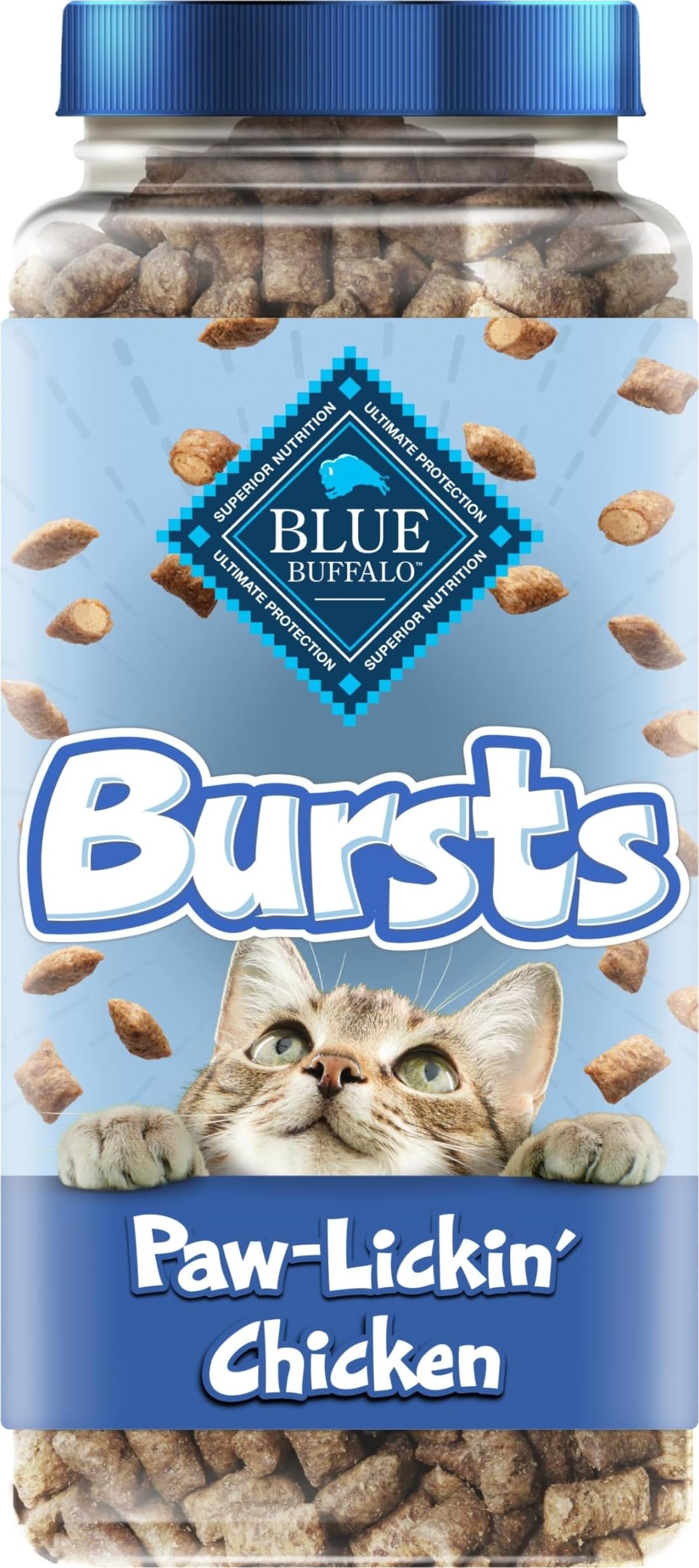 Blue Buffalo Bursts Chicken Crunchy & Creamy Cat Treats, 12 oz | Real Chicken First, Crunchy Shell with Creamy Center, No Chicken By-Product, Corn, Wheat, or Soy