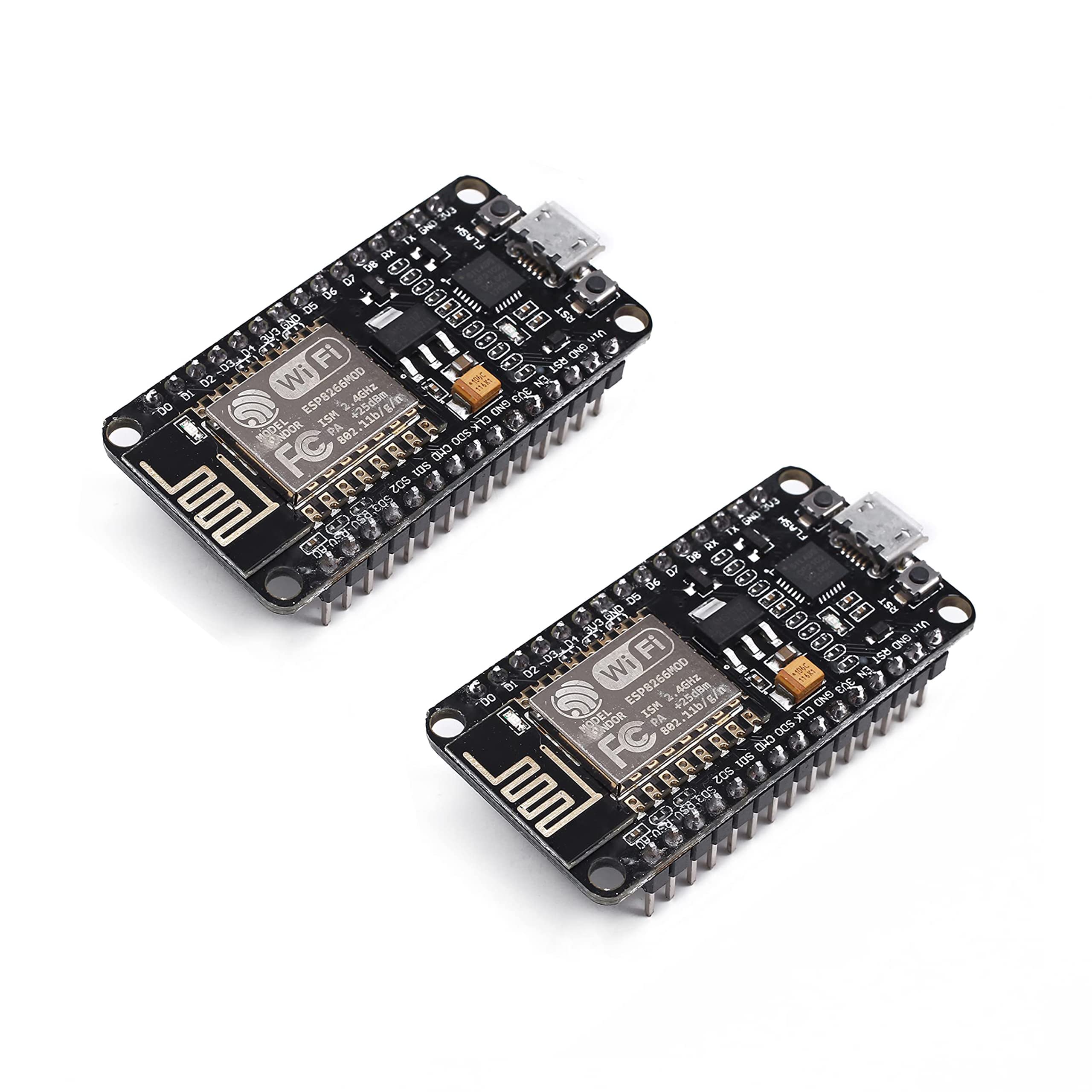 SongheESP8266 NodeMCU LUA CP2102 ESP-12E Internet WiFi Development Board Open Source Serial Wireless Module Internet for Arduino IDE Micropython (2PCS)