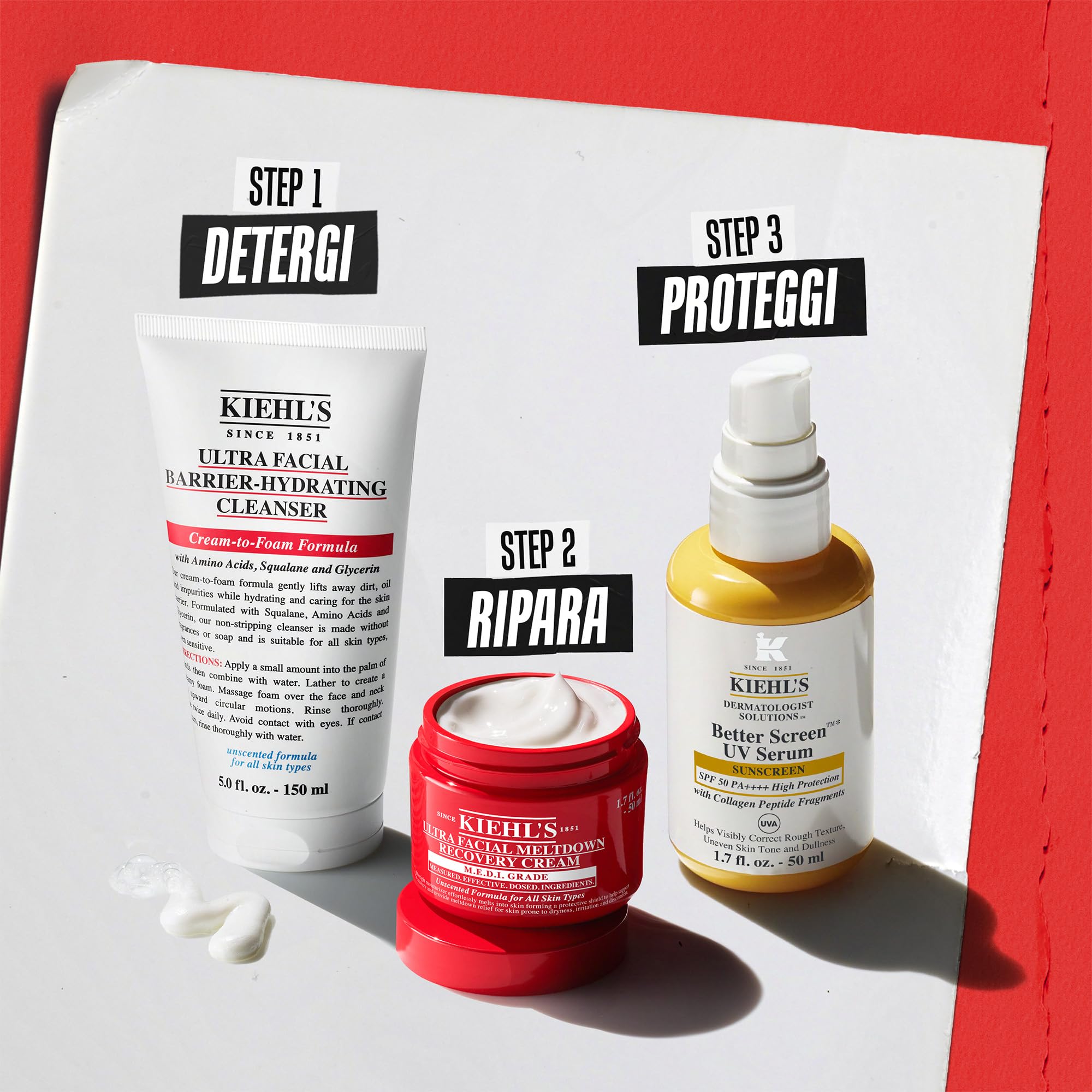 KIEHL'S Ultra Facial Meltdown Recovery Cream, Crema Viso Lenitiva, Per Pelli Secche e Sensibili, Azione Riparatrice, Sollievo Immediato, 96H di Idratazione, Con Avena Colloidale e Dexpantenolo, 50 ml