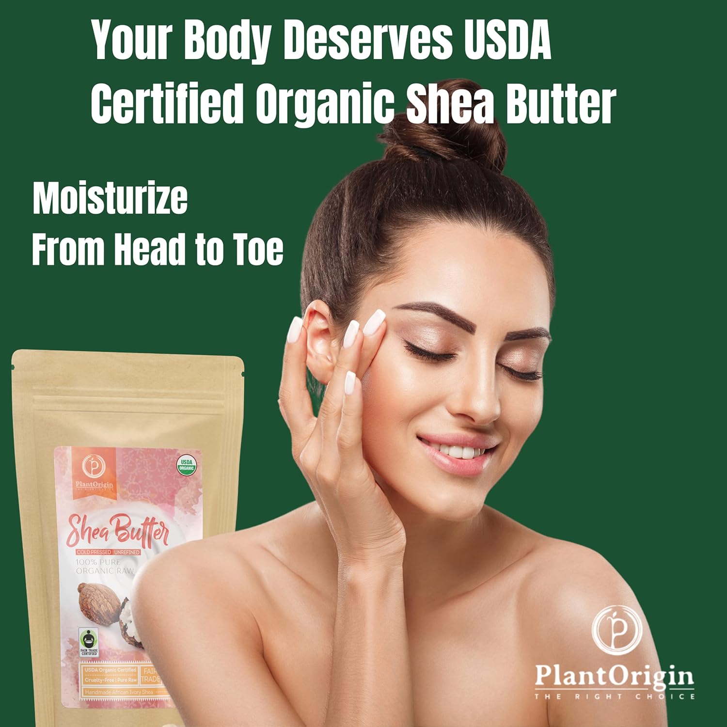 Shea Butter 1 lb | Raw USDA Certified Organic | African Unrefined | Great for Hair, Skin, and your DIY Projects | Soap Making Base, Lip Balm, Stretch Mark Cream.