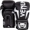 Venum Elite Boxing Gloves - Black/White - 16 oz