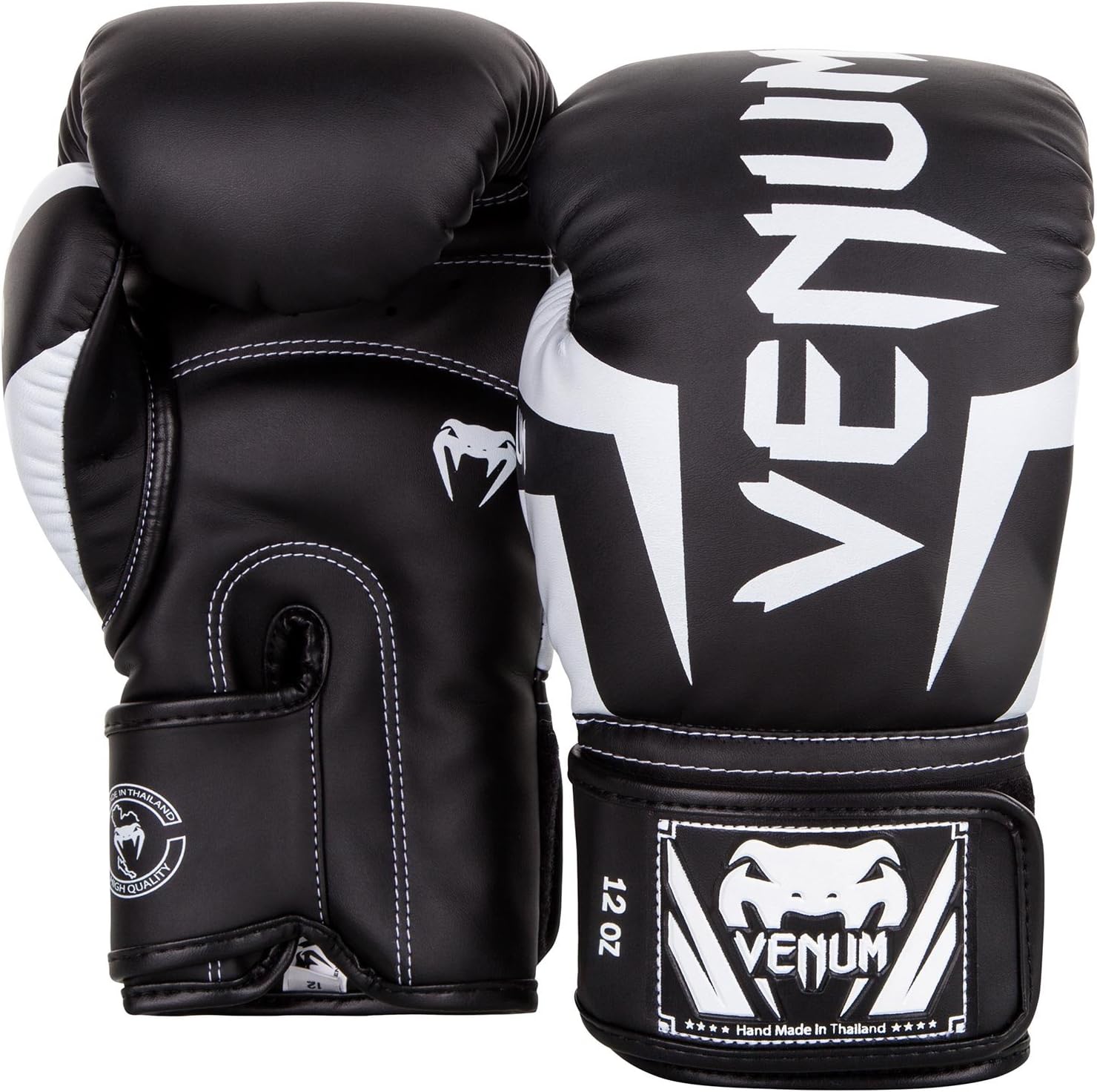 Venum Elite Boxing Gloves Black/White 8oz
