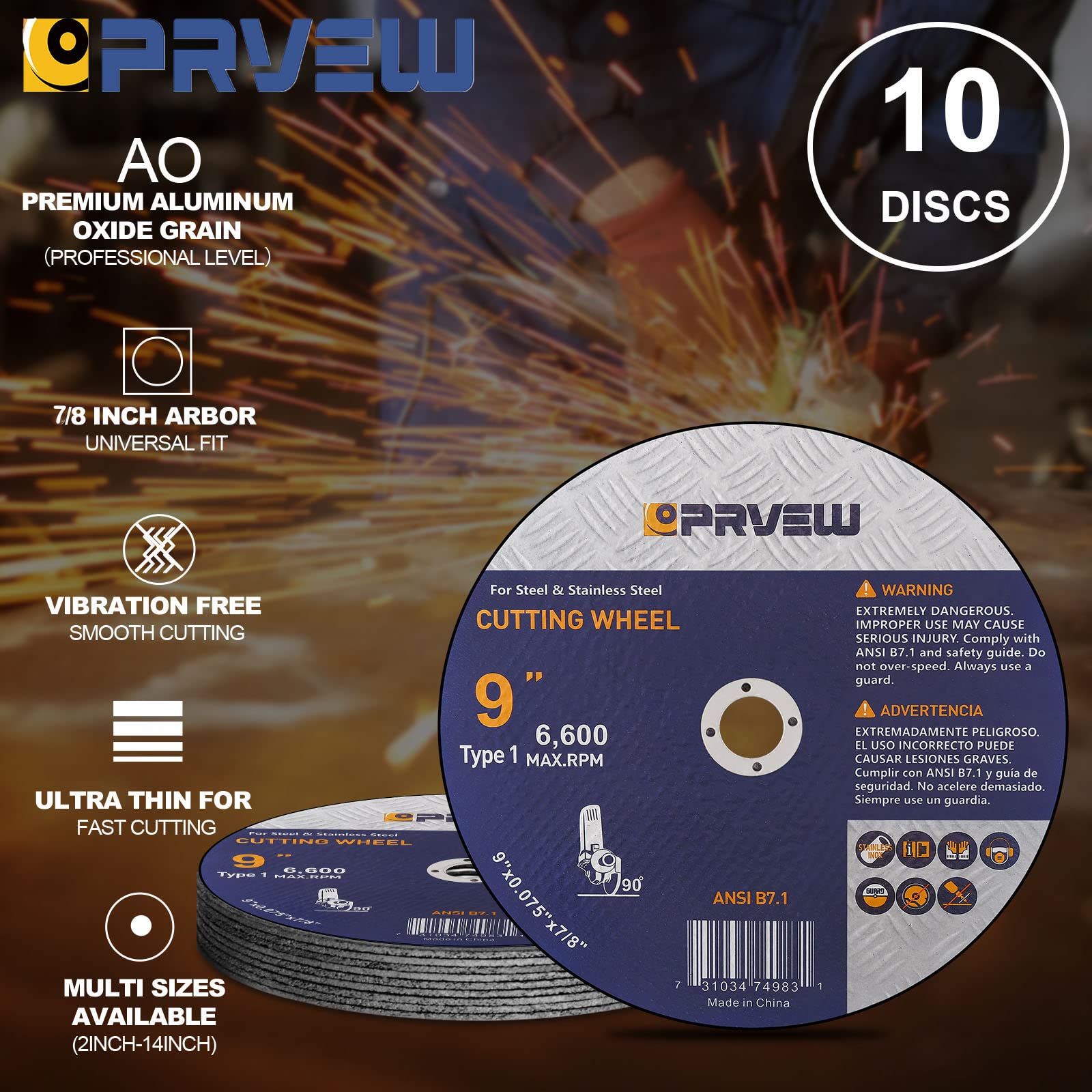 Cut Off Wheels - 10 Pack, 9 Inch -4