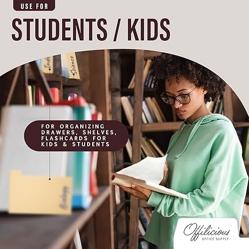 Miniatura 8 de 25 divisores de tarjetas de índice Manila de 4 x 6  Divisores organizadores de tarjetas de índice con pestañas y 108 calcomanías para tarjetas de